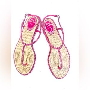 René Caovilla Crystal Slingback Sandals